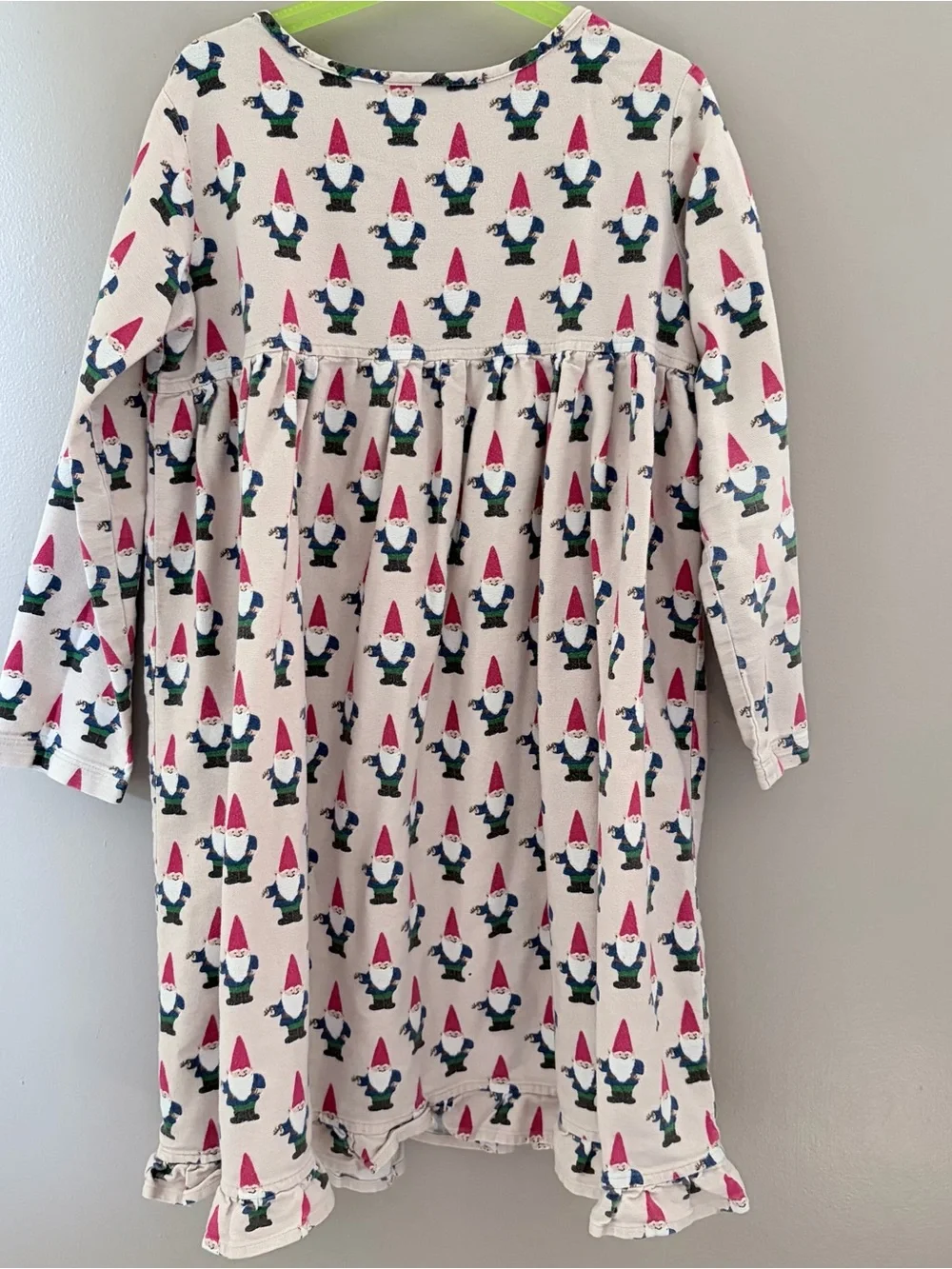 Hanna Andersson Gnome Print Nightgown Size 130 (US 8)